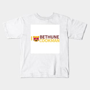 I Heart Eyes Cat Emoji Bethune Cookman Kids T-Shirt